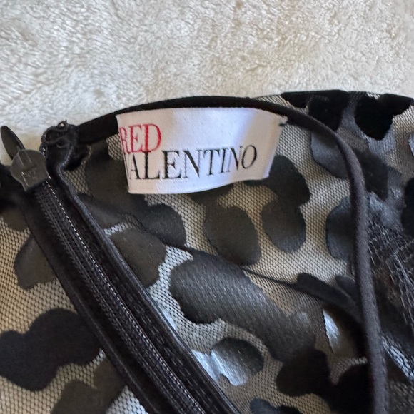RED Valentino Black and Gray Leopard Print Dress with lining - Picture 3 of 5